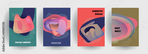 Abstract gradient vector background for business brochure cover design