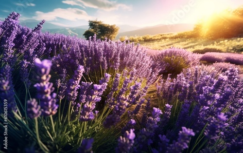 Indulge in the soothing aroma of lavender. AI generated