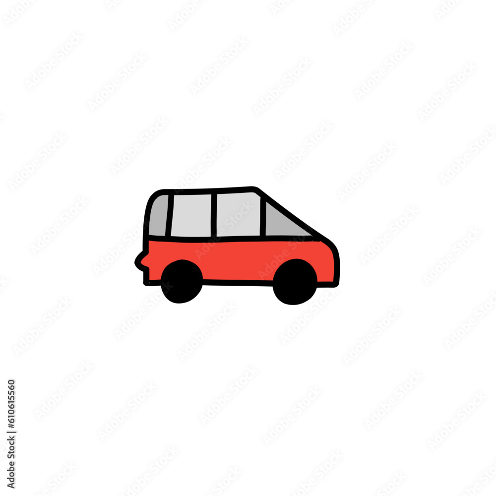 Vehicle icon in flat colors style