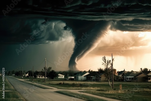 Natural disasters Tornado. Generative ai
