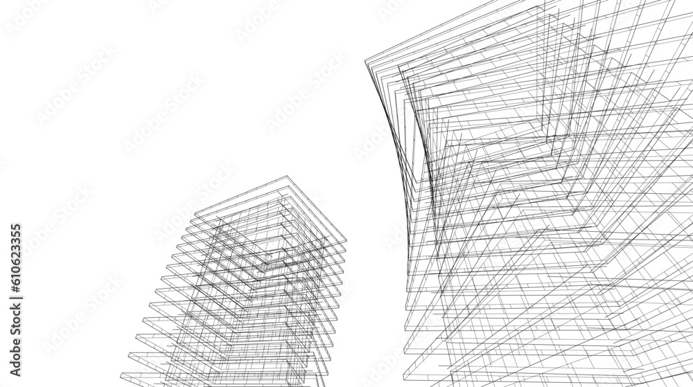 abstract 3d architecture vector illustration abstract 3d architecture vector illustration