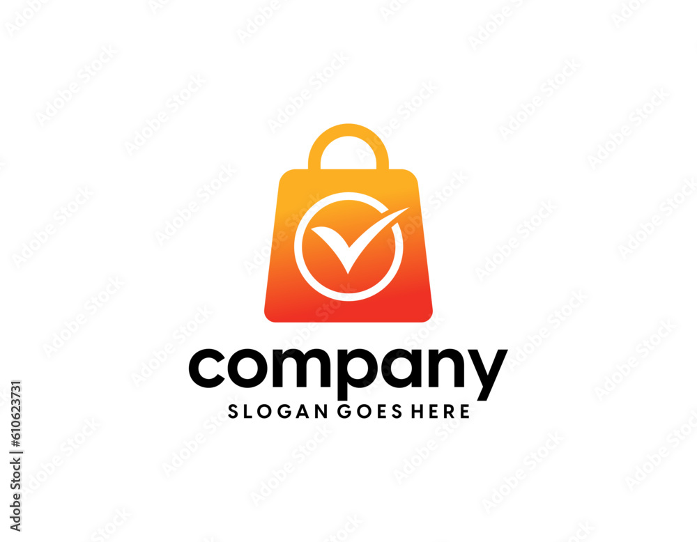 E commerce logo design vector. Online shop logo design idea