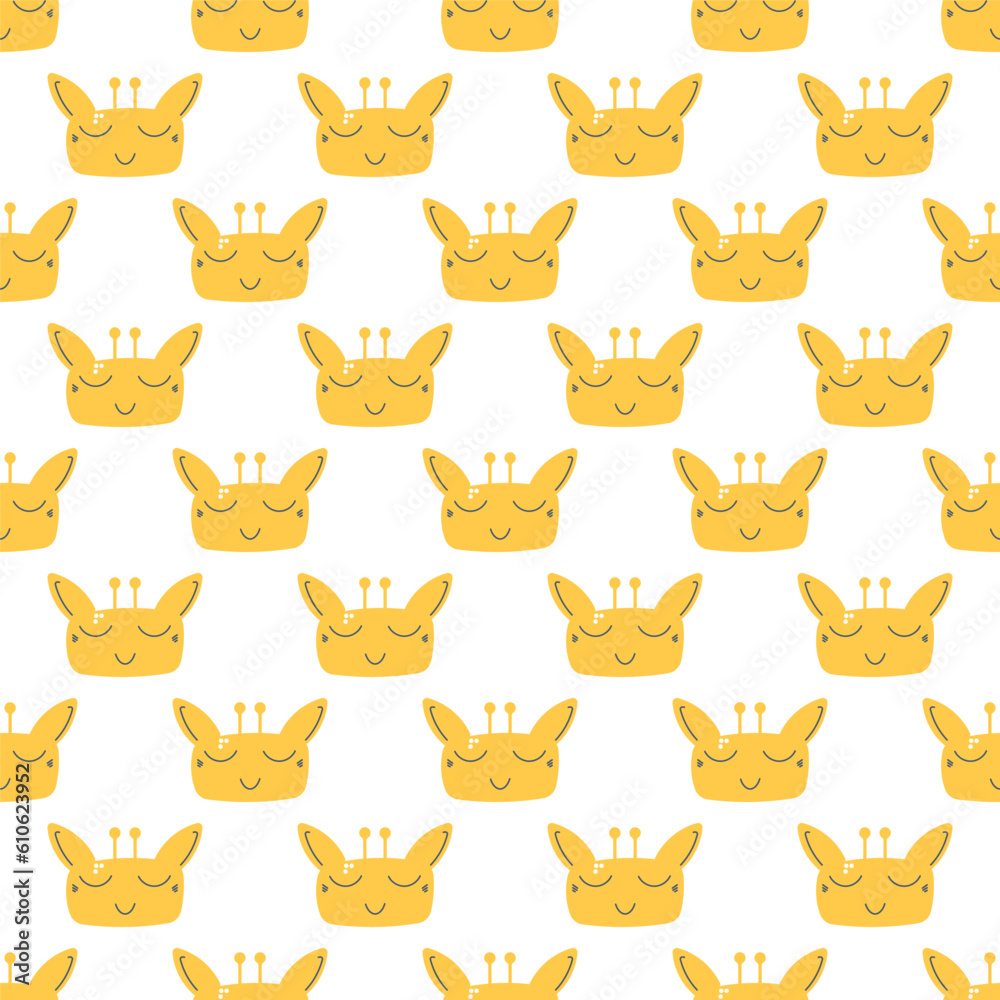 giraffe baby yellow textile animal pattern element