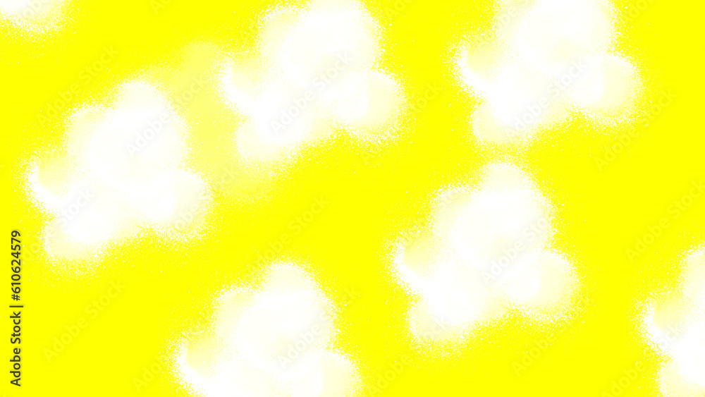 abstract white clouds shape pattern on yellow color background