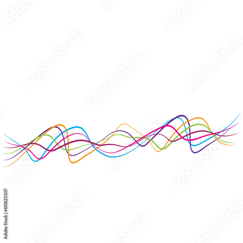 Sound waves. Psychedelic. Waves