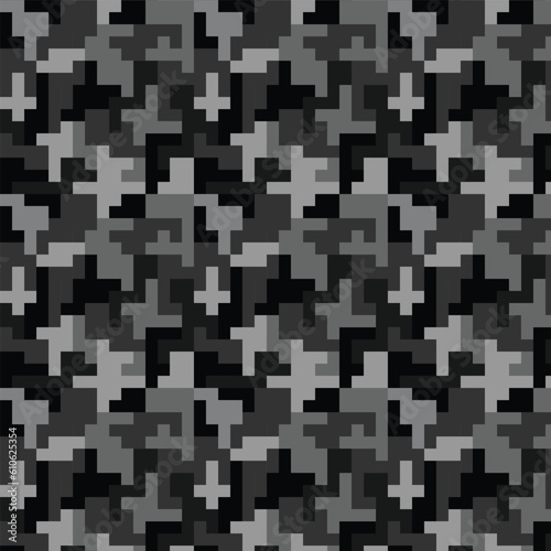  pixel camouflage military seamless pattern