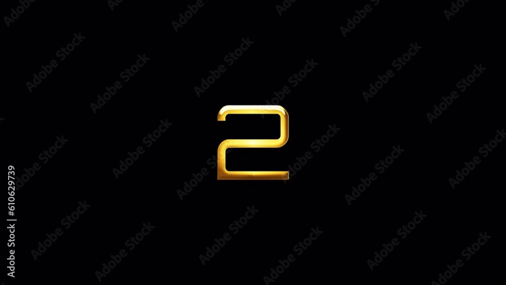Loop number Two golden shine light motion text shine with effect animation on black abstract background. promote advertising concept isolate using QuickTime Alpha Channel proress 444 Loop number Two golden shine light motion text shine with effect animation on black abstract background. promote advertising concept isolate using QuickTime Alpha Channel proress 444