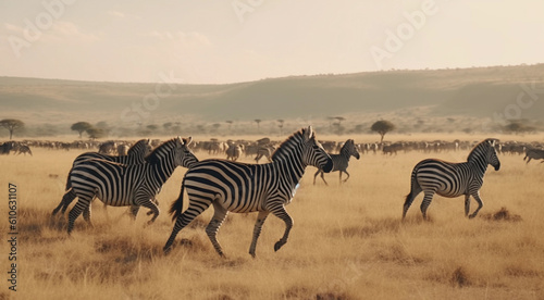 Zebras in Wild