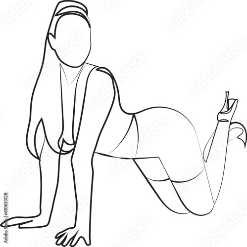 Continuous lines. Sexy ass. Soft butt. Turn around and donkey. Elastic hips. Tall girl. Long legs. Girl on heels. Sporty figure. Fitness model.
