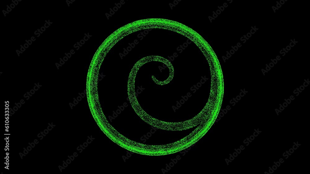 Round abstract decoration hologram wireframe in motion. Nice 3D Rendering