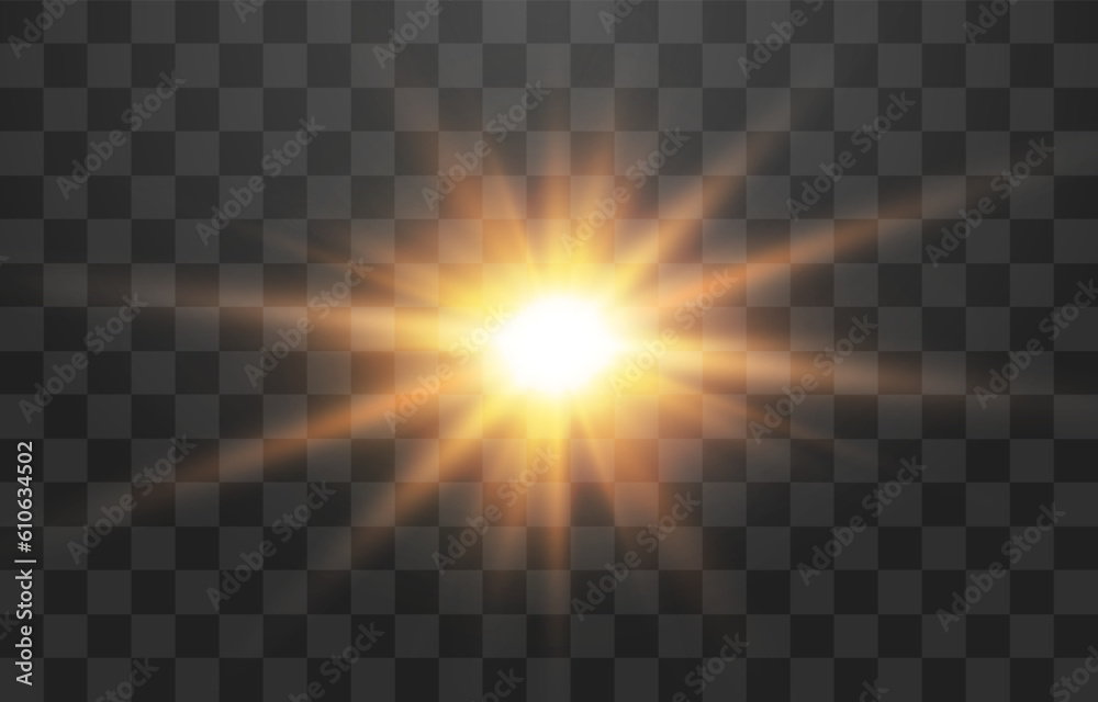 Vector transparent sunlight, special flash light effect. Glow light effect, bright sun or spotlight beams. Light png. Decor element isolated on transparent background. Vector transparent sunlight, special flash light effect. Glow light effect, bright sun or spotlight beams. Light png. Decor element isolated on transparent background.