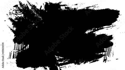 Black Vector Grungy Ink Stain Background Texture Transparent