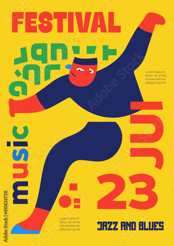 Poster for a music festival. Invitation to a jazz concert.Flyer for a blues party.Abstract Background.Party flyer.Poster template.Backdrop design.Party invitation.Poster design.Flyer template.