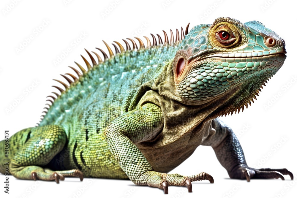 Obraz premium lizard isolated on white background. Generated by AI.