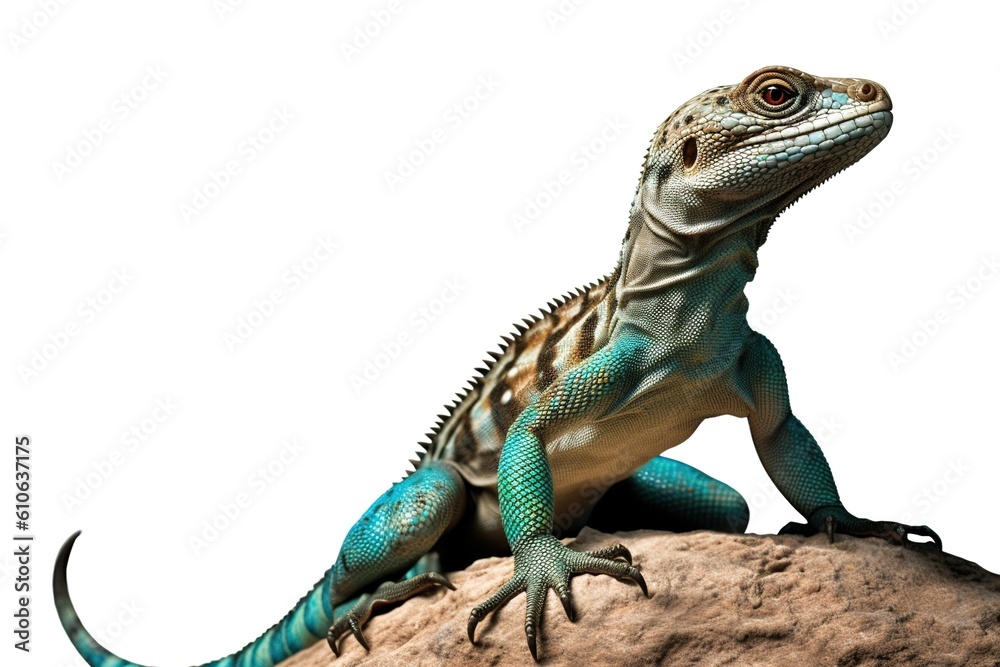 lizard isolated on white background. Generated by AI. lizard isolated on white background. Generated by AI.