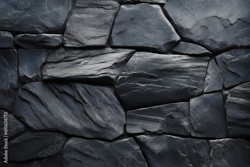 Dark rugged stone slate background Generative AI