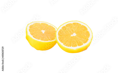 Fresh lemon isolated on transparent png