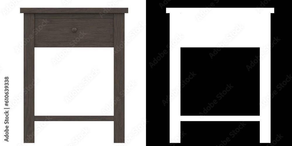 3D rendering illustration of a small console table 3D rendering illustration of a small console table