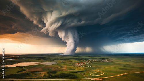Photo a mesmerizing sight of a tornado  photo