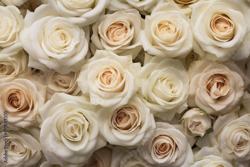white roses background  generative ai
