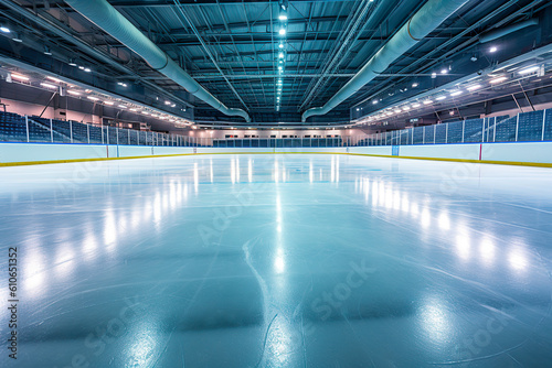 Hockey ice rink. Sport arena.