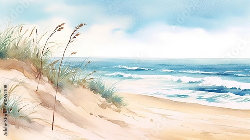 Pastel colors light watercolors of a sunny day