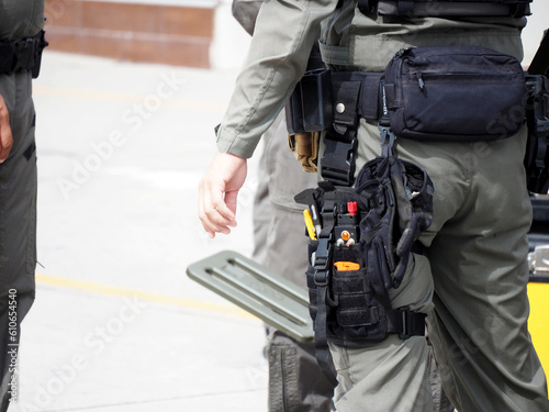 Bomb Disposal Expert in Bomb suit for Explosive ordnance disposal