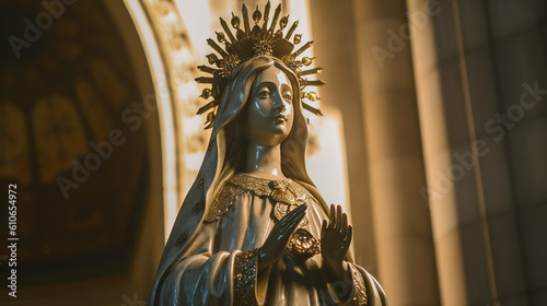 Fotografia estátua de maria Mãe de jesus, fé cristã