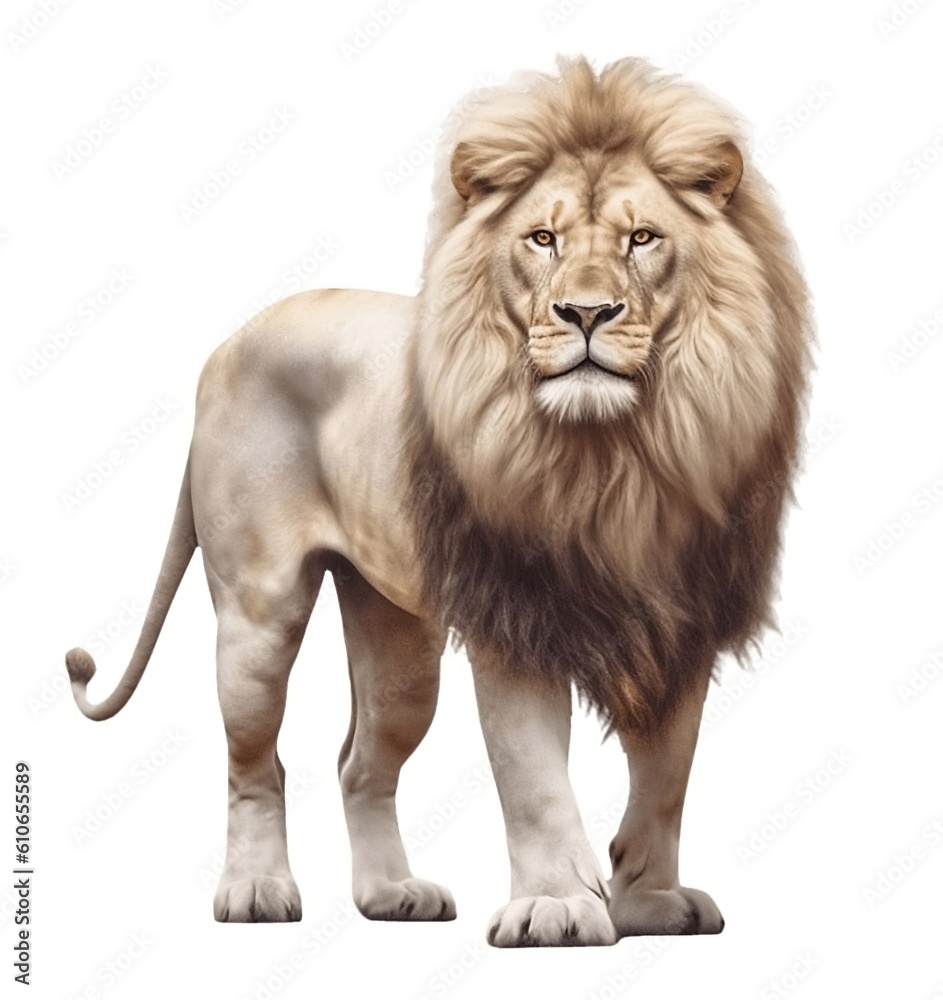 lion isolated on white background