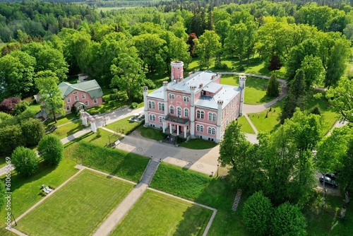 Birinu Castle. Located in Birini, Latvia photo
