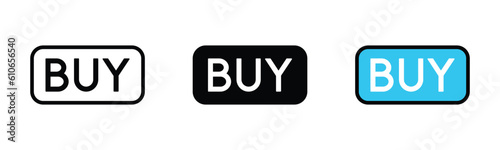 Buy button icon vector. Shopping button icon symbol on white background with editable stroke for apps and websites. Vector illustration EPS 10