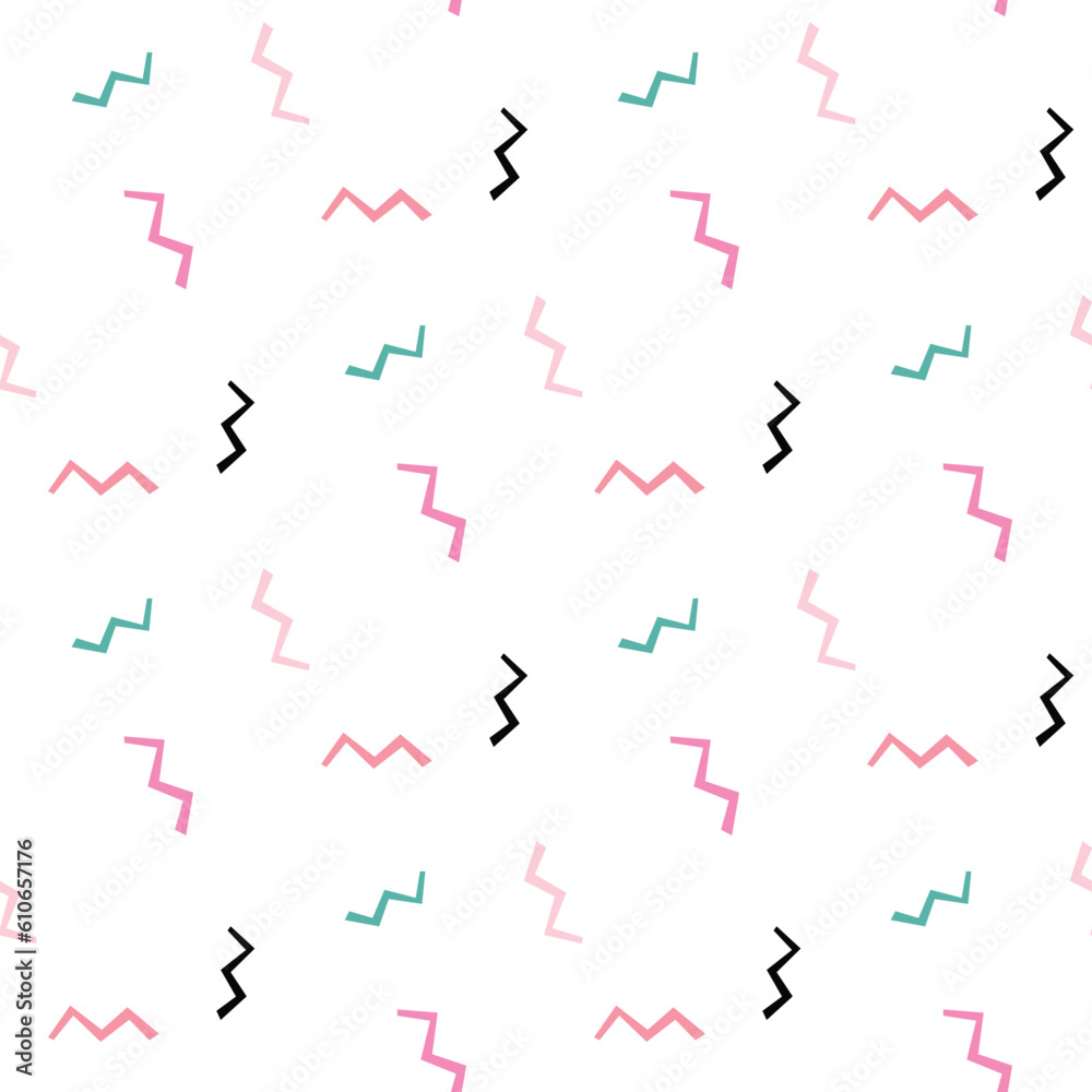 Seamless Pattern with Abstract Shape Design on White Background Seamless Pattern with Abstract Shape Design on White Background