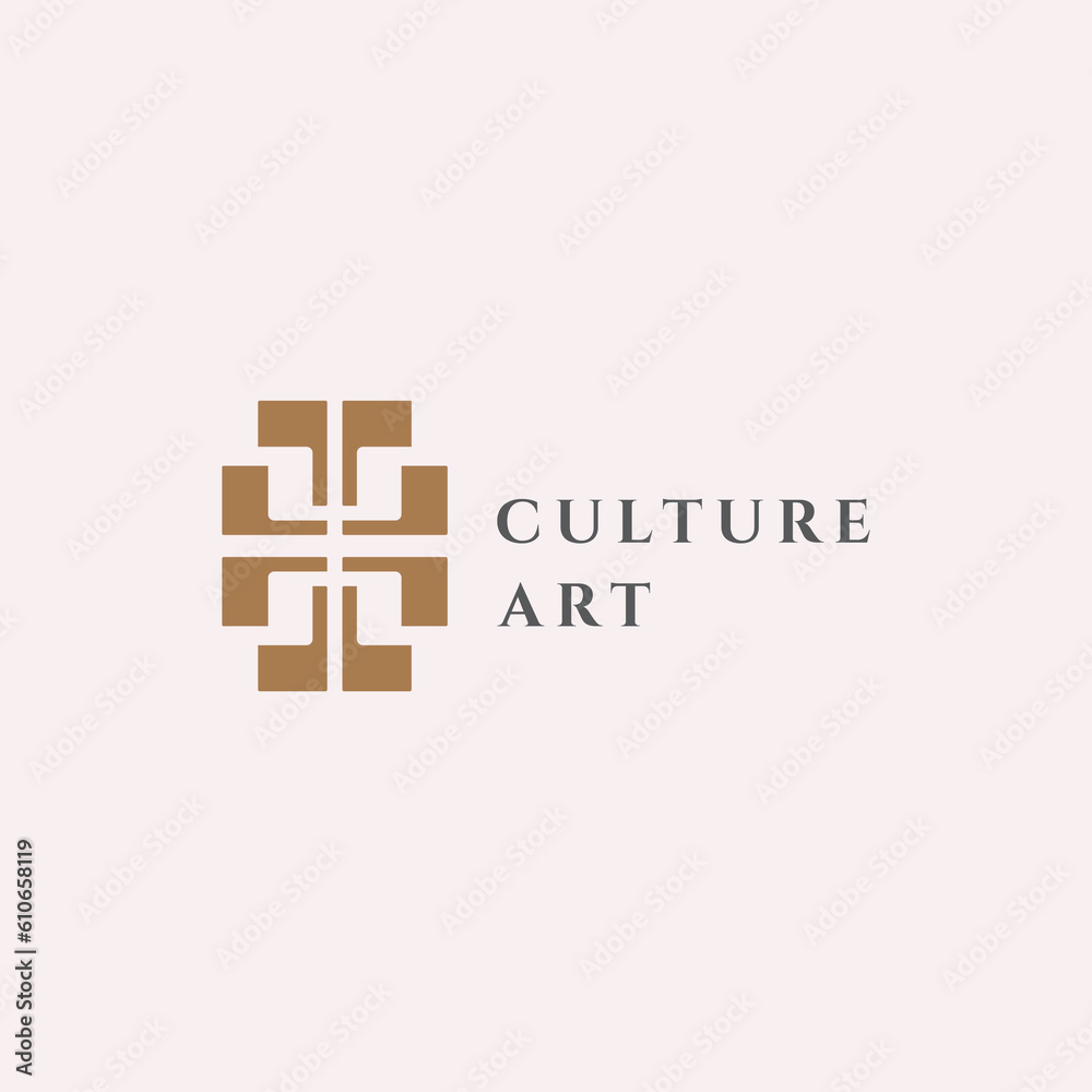 Fototapeta premium maya culture art history totem decoration mayan logo design abstract vector graphic illustration