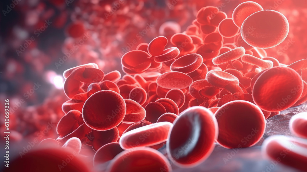 Human red blood. Medical health care concept.