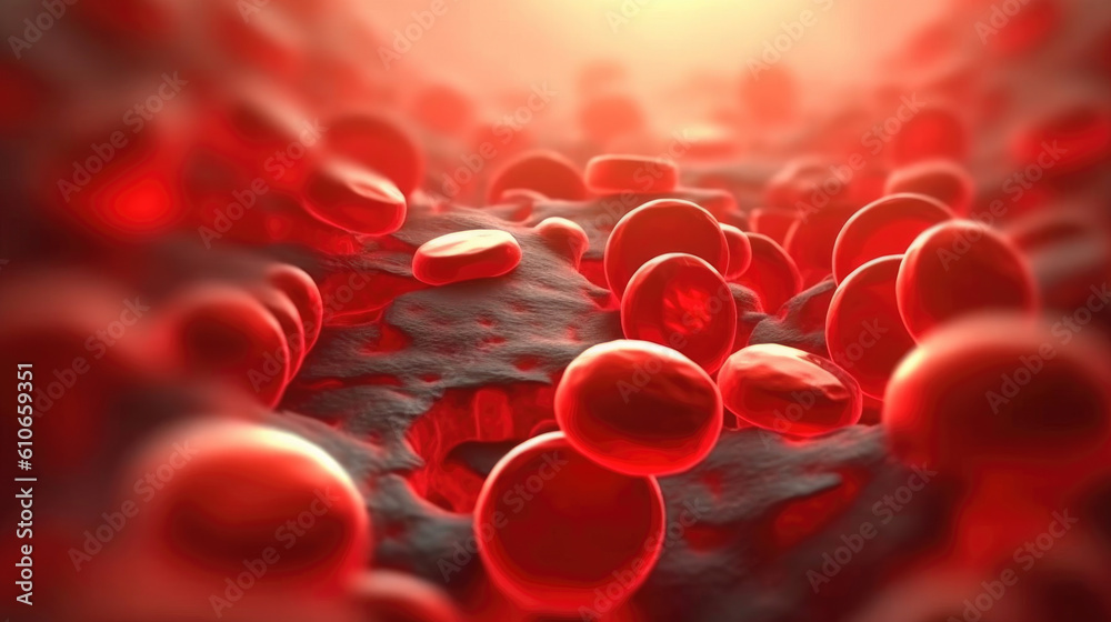Fototapeta premium Human red blood. Medical health care concept.