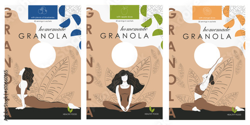 Welness granola packaging design