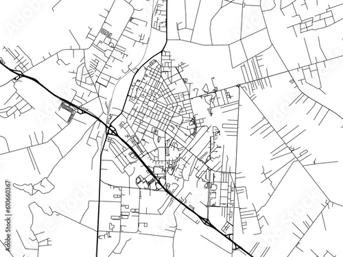 Photos Vector road map of the city of  Aprilia in the Italy on a white background