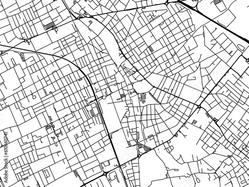 Canvas Print Vector road map of the city of  Legnano in the Italy on a white background