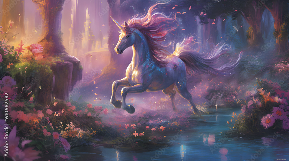 the enchanting world of magical creatures, with mystical unicorns