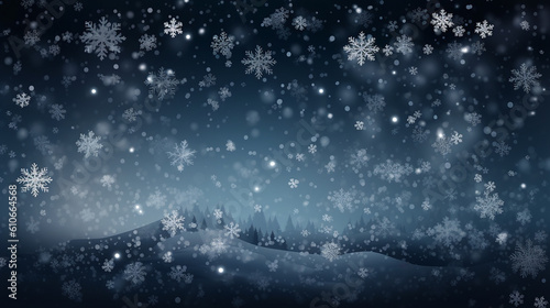 Neve caindo realista com flocos de neve e nuvens. Fundo transparente de inverno para cartão de Natal ou ano novo. Efeito de tempestade de geada, queda de neve, gelo. ilustração vetorial photo