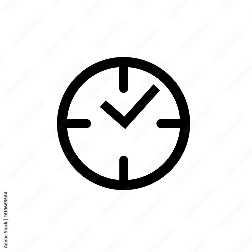 illustration symbol wall clock flat design concept illustration symbol wall clock flat design concept