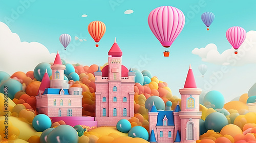 fundo cenário castelo de princesas 