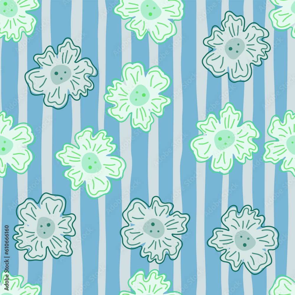 Chamomile flower seamless pattern, elegantly in a simple style. Abstract floral endless background. Chamomile flower seamless pattern, elegantly in a simple style. Abstract floral endless background.
