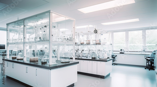 Clean and modern pharmaceutical lab