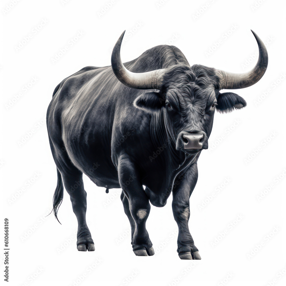 bull isolated on white