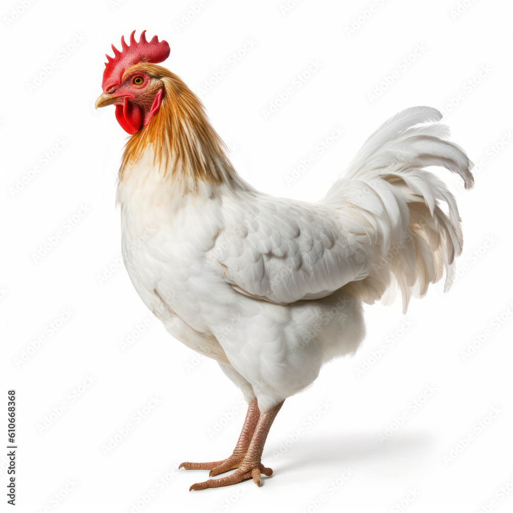 Fototapeta premium rooster chicken isolated on white background