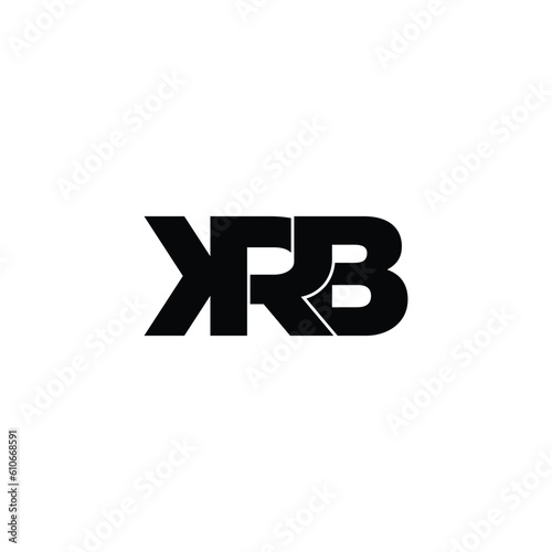 KRB letter monogram logo design vector