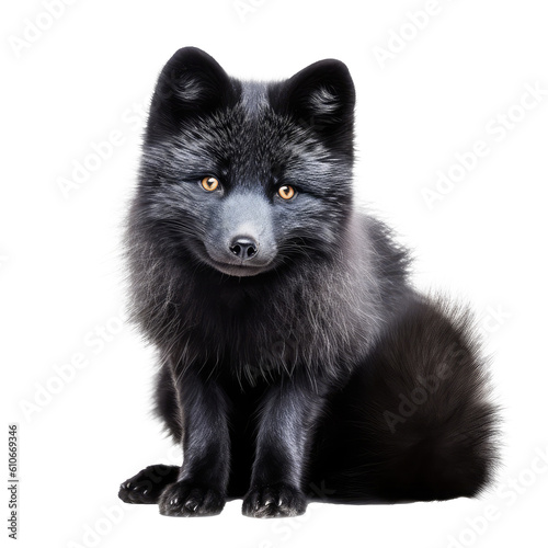 Arctic fox looking isolated on white