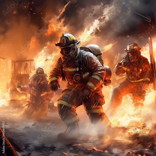 Brave Firefighters team in action with Generative AI