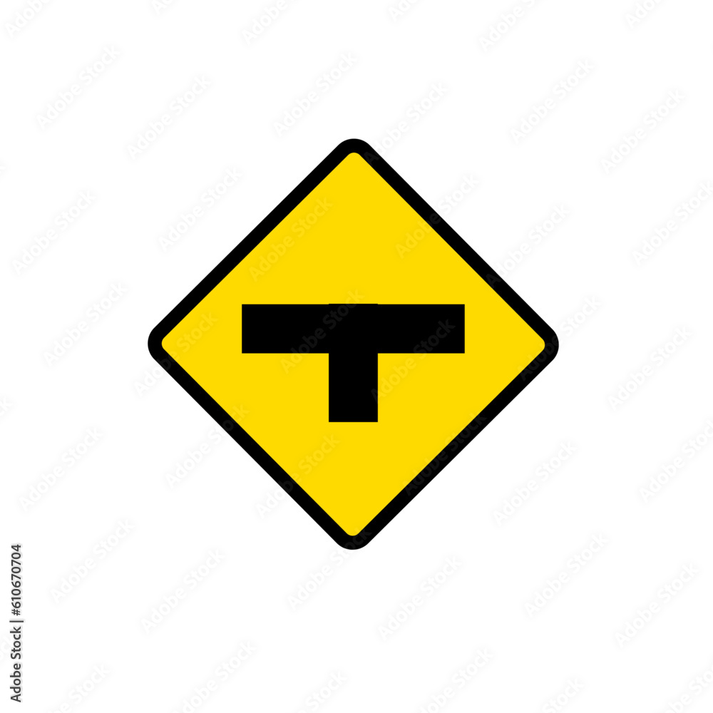 left and right intersection traffic signs left and right intersection traffic signs